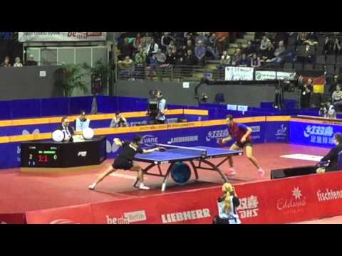 Ma Long chop block + boom (vs Vladi) @ German Open 16