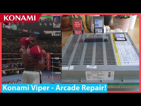 The RARE Mocap Boxing from Konami! Fixing a Rare Konami Viper Arcade Board!