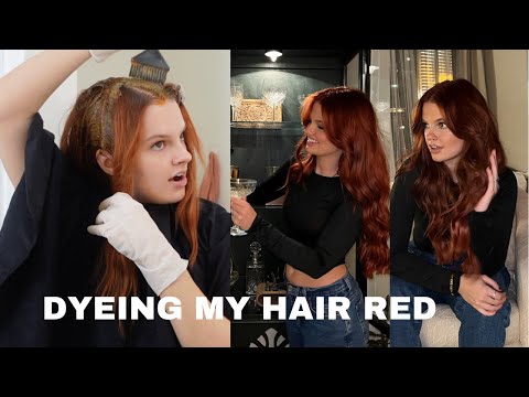 DYE MY HAIR DARK RED WITH ME! ❤️🍷 while I tell you facts about myself!