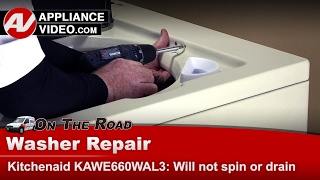 Kitchenaid Washer Repair - Will Not Spin or Drain - Lid Switch