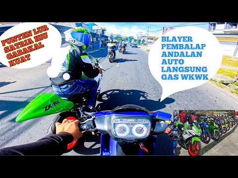 SEKETIKA TASIK MENJADI LAUTAN 2TAK,PEMBALAP NINJA RR ROADRACE SAMPE TURUN IKUT SUNMORGAB!VLOG SATRIA