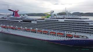 First Cruise Ship of the Season,  Carnival Splendor In Dunedin, 26th October 2025