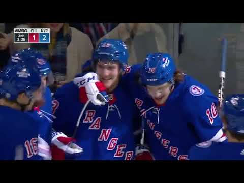 Artemi Panarin's assist on Fox goal vs Blackhawks (4 dec 2021)