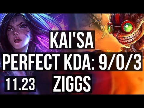 KAI'SA & Lux vs ZIGGS & Thresh (ADC) | 9/0/3, Legendary | KR Master | 11.23