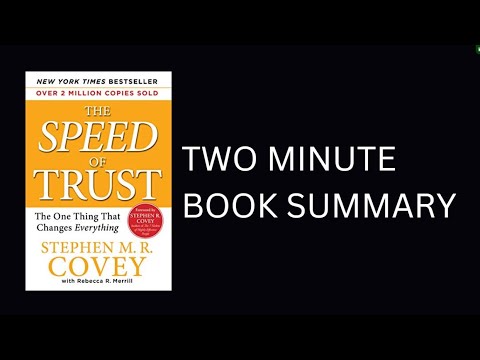 The Speed of Trust by Stephen M.R. Covey Book Summary