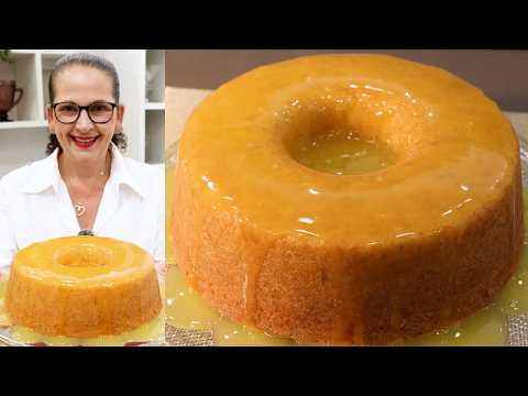 FLUFFY AND EASY ORANGE CAKE WITH ORANGE SAUCE - Isamara Amâncio