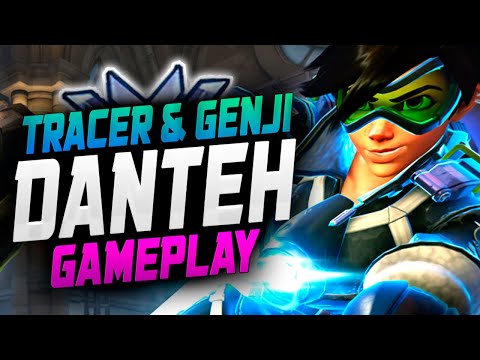 Danteh Tracer and Genji Gameplay - Overwatch Season 34 Top 500