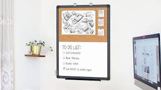 ✨ Stay Organized Like a Pro! BEST Magnetic Whiteboard & Cork Board Combo (For Home & Office)
