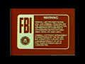 Red FBI Warning Movie Intro