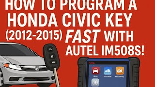 “How to Program a Honda Civic Key (2012-2015) FAST with Autel IM508S!”