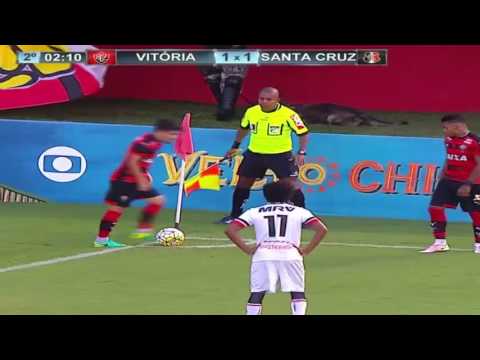 Vitória 2 x 2 Santa Cruz - MELHORES MOMENTOS - Campeonato Brasileiro - 14/08/2016