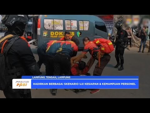 POLRES LAMPUNG TENGAH GELAR SIMULASI SISPAMKOTA