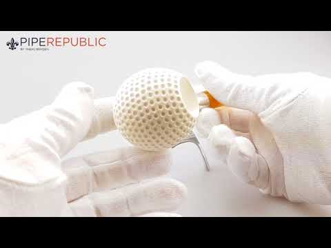 Andreas Bauer Blockmeerschaum Spigot Pfeifen Bent Apple Einzelstück Golfball