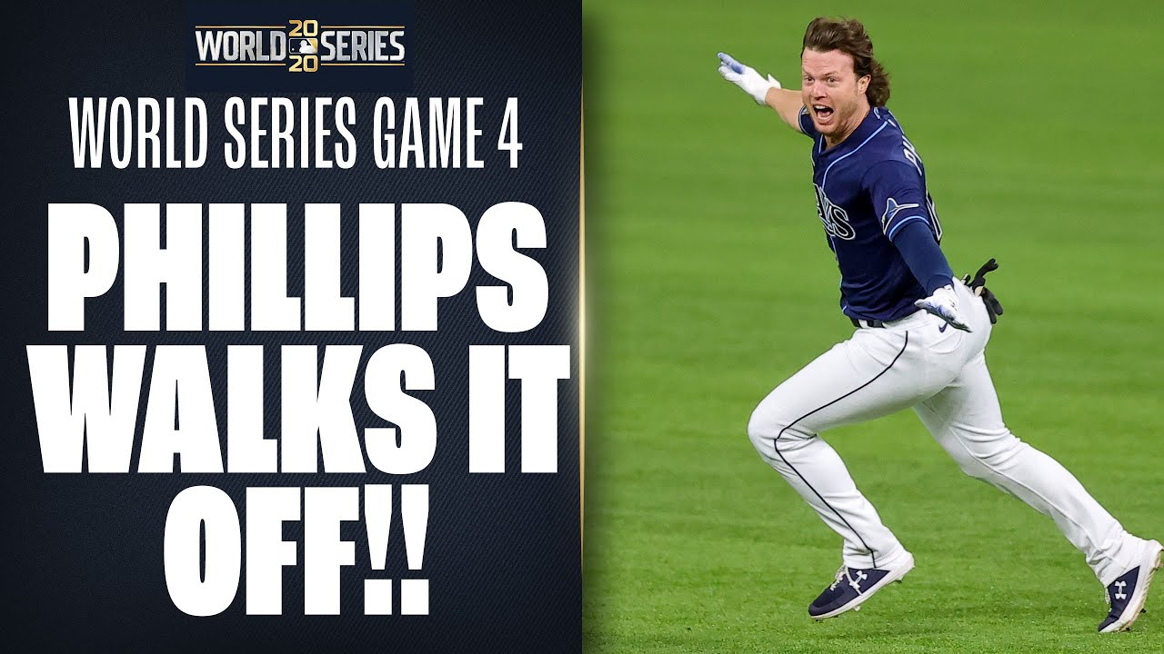 Brett Phillips World Series Game 4 walk-off celebration for Tampa Bay