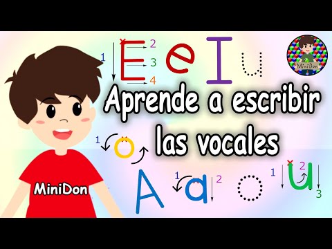 Las vocales para niños ¿Cómo escribir las vocales?Aprende a escribir vocales mayúsculas y minúsculas