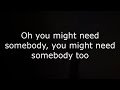 Randy Crawford - You Might Need Somebody (Lyrics video)
