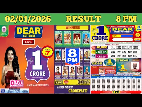 DEAR LOTTERY SAMBAD EVENING 8 PM RESULT TODAY LIVE DRAW ON 02.01.2026 NAGALAND FRIDAY