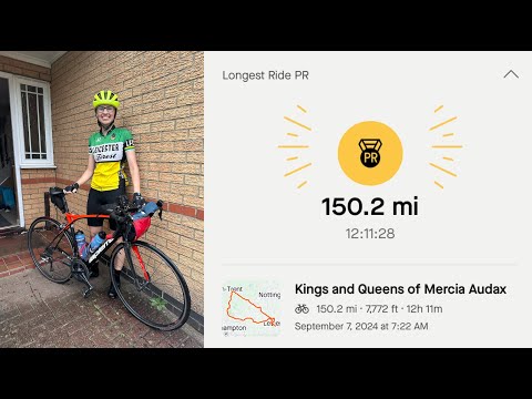 My first Audax (LFCC Kings and Queens of Mercia Audax) and my longest bike ride
