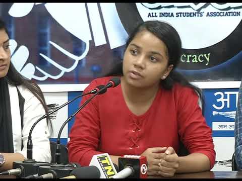 Former DUSU President & MLA Alka Lamba Introduced CYSS - AISA 1-1-2-5 Joint Panel for DUSU election