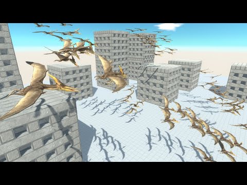 100 Pteranodon vs ALL TEAMS Animal Revolt Battle Simulator