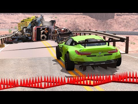 Collapsing Bridge Pileup Car Crashes #10 - BeamNG DRIVE | SmashChan