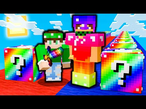 HO GIOCATO CON I LUCKYBLOCK ARCOBALENO SU MINECRAFT !!!