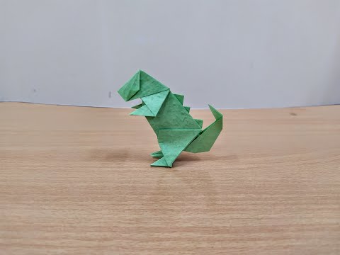 How To Fold A Paper Origami Godzilla Easy (Oriol...