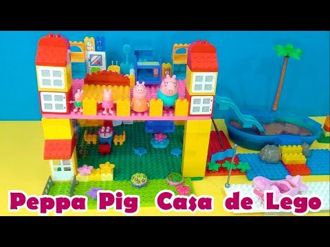 Peppa Pig Casa de Lego com Toboágua - Peppa Pig Lego House with waterslide #TiaCris