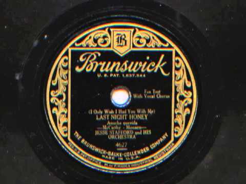 Last Night Honey by Jesse Stafford and his Orchestra, 1929
