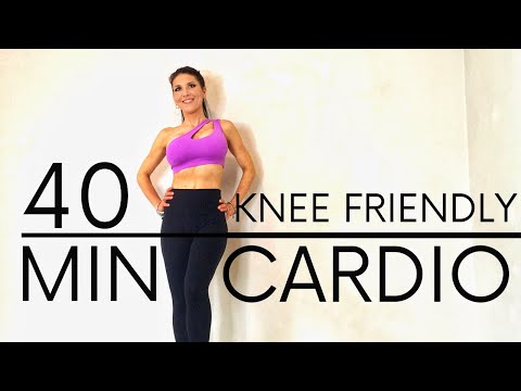40 Min Knee Friendly HIIT Cardio Workout/ Best Fat Burning Cardio Workout Knee Friendly
