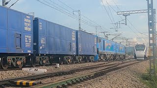 Ngp wag 12 meets the king vskp-durg vande bharat express in pvp outer