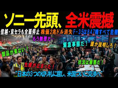 【海外の反応】「日本は48時間で屈服する」そうして70兆円投資と100％関税を突きつけた直後、ソニー・信越・京セラが供給停止。847機のF-35計画は完全崩壊し、最後はアメリカが無条件で譲歩した。