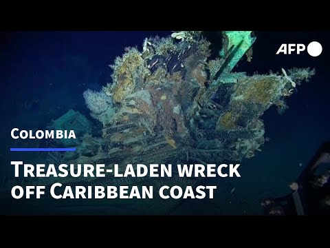 Colombia shares unprecedented images of treasure-laden wreck | AFP