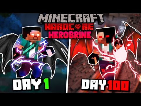 I Survived 100 Days as DEMON HEROBRINE in Hardcore Minecraft... (Hindi)