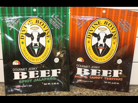 Divine Bovine Beef Jerky: Spicy Jalapeno and Hot &...