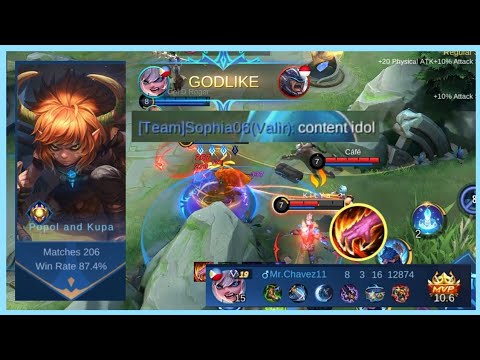 New Meta | Popol and Kupa Jungle  | Gameplay | Using my Smurf | MLBB | Feign Hunt.