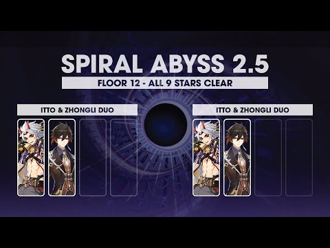 Spiral Abyss 2.5 [ Arataki Itto & Zhongli Duo ] - Floor 12 Clear