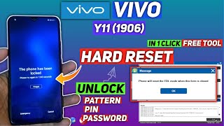 VIVO Y11 (VIVO 1906) Hard Reset Unlock Pattern, Pin & Password Lock With Free Tool | 1 Click Unlock