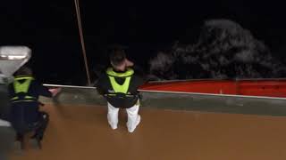 P&O BRITANNIA lifting Passenger Tender Monte Carlo 20th March 2015 by rob yalden