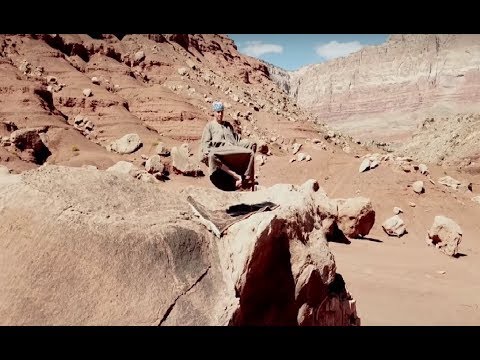 Amazing Drone Footage of A Man Levitating in A Canyon