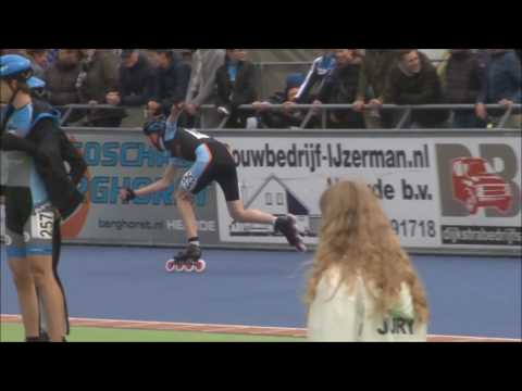 Stefan van der Meer 300m tijdrit Europacup Inline Speedskating Heerde 2017