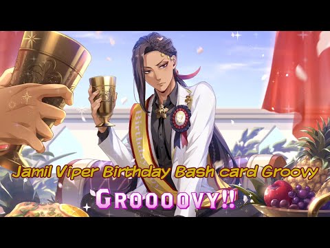 Jamil Viper birthday bash groovy card [Twisted Wonderland jp]