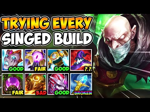 TRYING EVERY SINGED BUILD POSSIBLE FOR PATCH 12.10 (THE SINGED MOVIE) - League of Legends