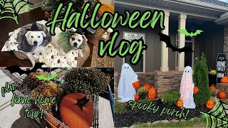 2024 HALLOWEEN VLOG | DECORATING FRONT PORCH FOR HALLOWEEN | HALLOWEEN PET CAGE | FINAL HOME TOUR