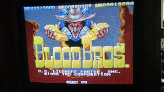 TAD Blood Bros 1990 Arcade: Actual Hardware Arcade Gameplay