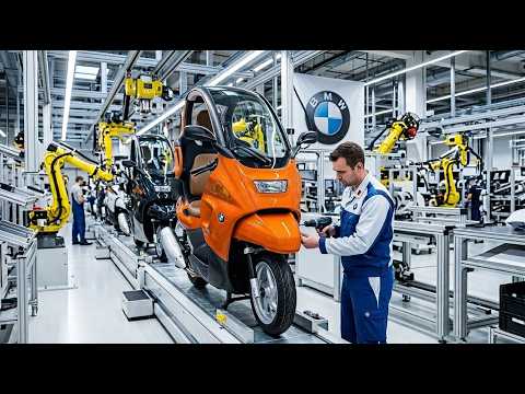 How BMW C1 Scooters Are Made | Inside German Scooter Factory (Full Process)