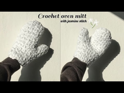 Crochet oven mitt