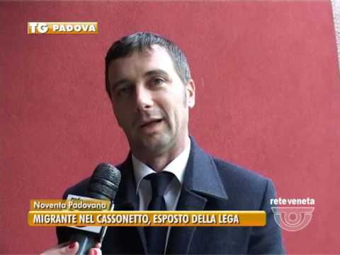 TG PADOVA (12/09/2016) - MIGRANTE NEL CASSONETTO, ESPOSTO DELLA LEGA NORD