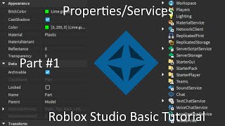 Properties And Services | Roblox Studio Simple Tutorial Part #1