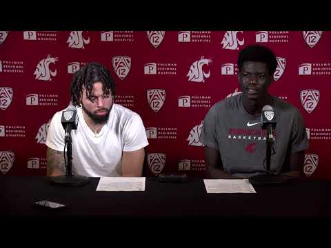 WSU MBB: Michael Flowers/Mouhamed Gueye Stanford Postgame 1/13/22